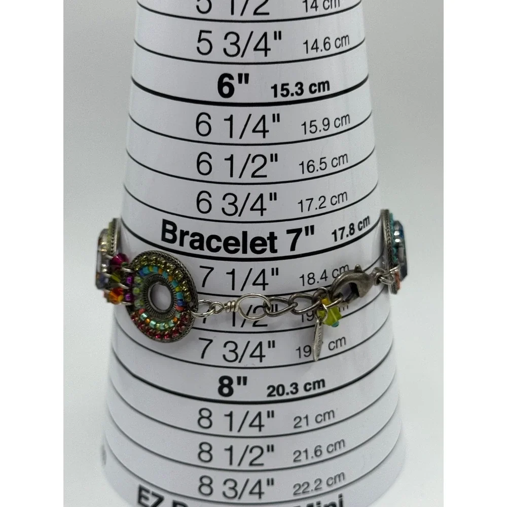 Firefly Multicolor‎ Crystal Rhinestone Circle Bracelet & Earrings
